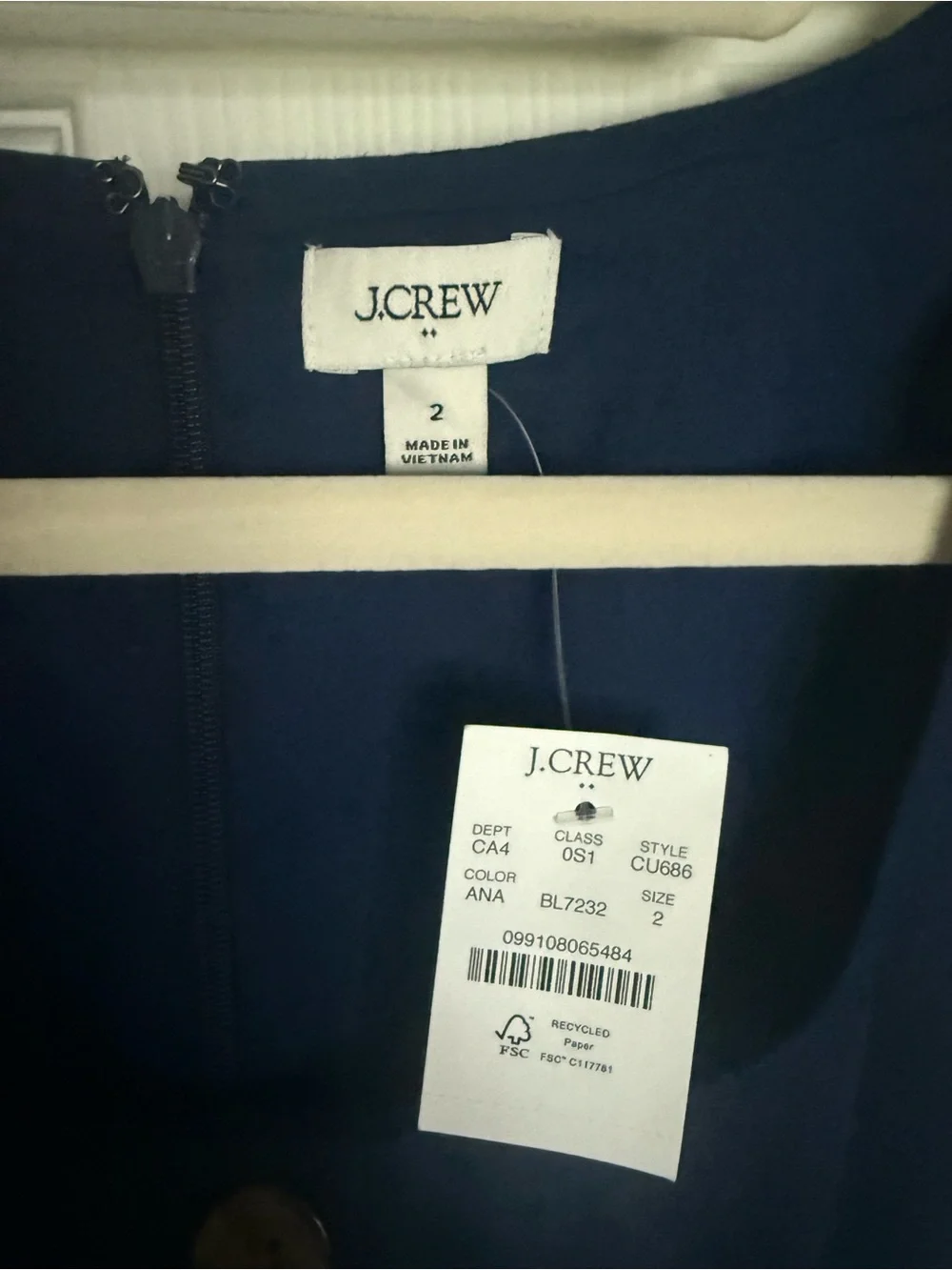 J.Crew Linen-Cotton Blend Button-Front Midi Dress. Original retail price $148.